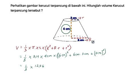 Cara Mudah Menghitung Volume Kerucut Terpancung - YouTube