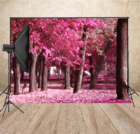 Pink Spring Flower backdrop photography backdrops Floral forest tree ...