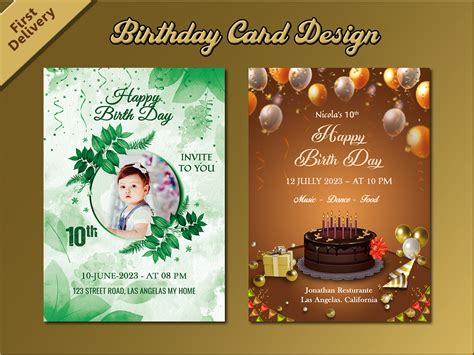 Birthday Invitation Card Design by Anisur Rahman on Dribbble