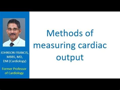 Methods of measuring cardiac output - YouTube