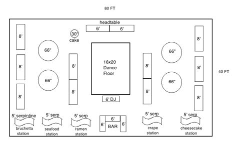 A mix of round a rectangle guest tables under a 40x80 tent with head ...