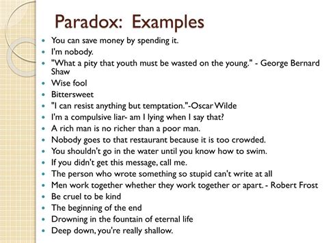 Paradox Examples For Kids