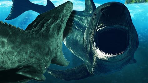 MEGALODON VS MOSASAURUS!! Jurassic World x The Meg 2 - YouTube