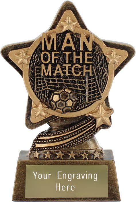 Man of the Match Trophy by Infinity Stars 10cm (4")