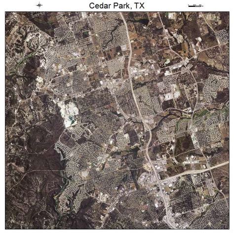 Aerial Photography Map of Cedar Park, TX Texas