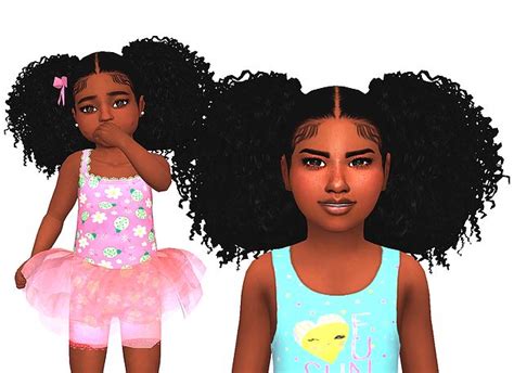 Ebonix | Trina | Sims hair, Toddler hair sims 4, Sims 4 afro hair