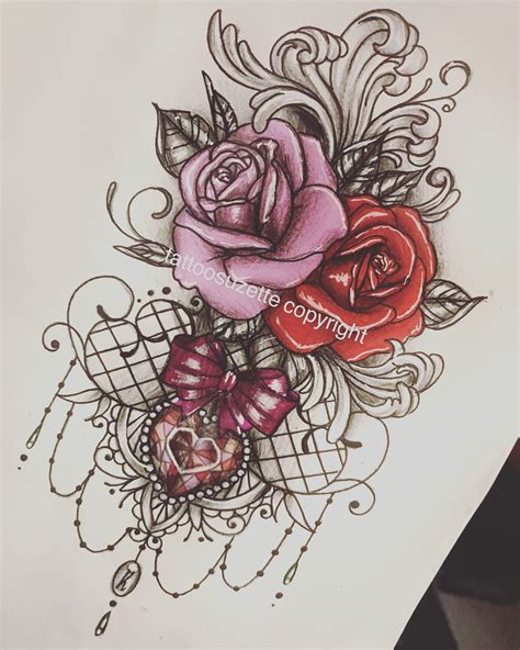 Lace Rose Tattoos