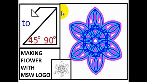 MSW logo tutorial/MSW LOGO Flower commands/Repeat command/Logo commands ...