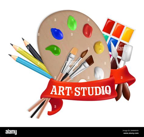 Art studio label, emblem, logo vector template Stock Vector Image & Art ...