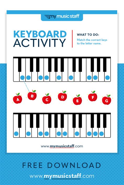 Piano keyboard activity that's great for younger beginners. Have ...