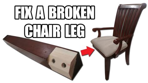 How to Fix a Broken Chair Leg - YouTube