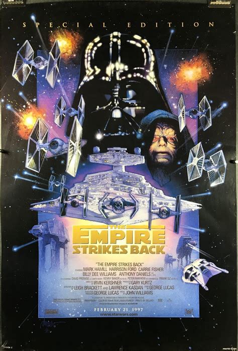 EMPIRE STRIKES BACK, Original Rolled Vintage Movie Poster 1997 Re ...