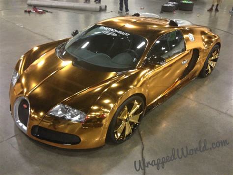 Golden Gatti | Flo Rida's Gold Chrome Wrapped Bugatti Veyron - DriveSpark