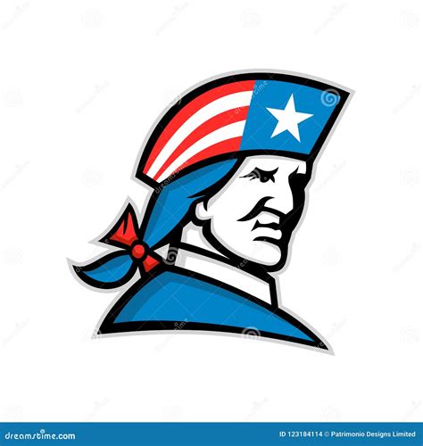 Patriot Mascot Logo Design Vector With Modern Illustration Concept ...