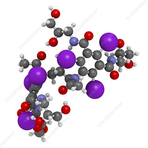 Iodixanol contrast agent molecule - Stock Image - F012/9154 - Science ...