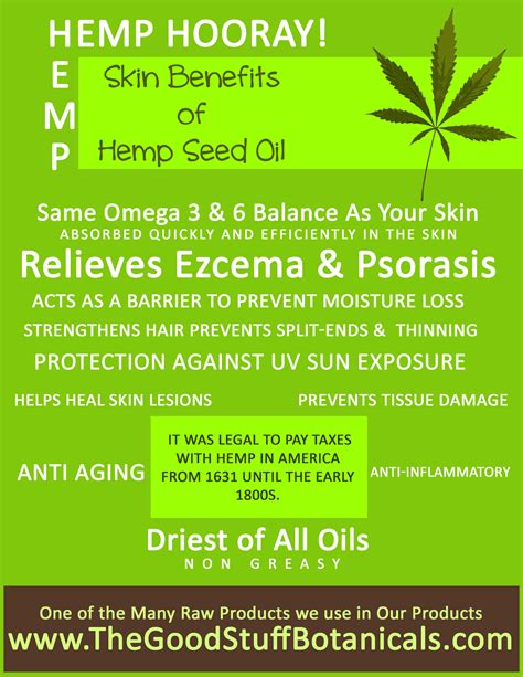 Hemp Seed Oil Benefits For Skin | The Good Stuff Botanicals