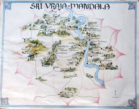 Vraja Mandala Map. Vraja is represented by a lotus flower and all the ...