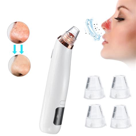 Blackhead Remover Vacuum, Facial Pore Sucker,Electric Blackhead Vacuum ...