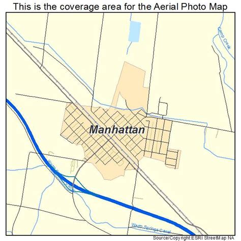 Aerial Photography Map of Manhattan, MT Montana