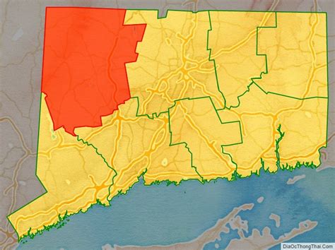 Map of Litchfield County, Connecticut - Thong Thai Real