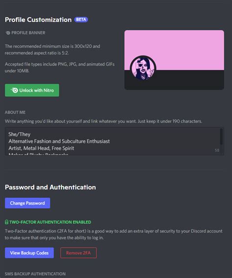 LOVE the 'About Me' Beta! – Discord