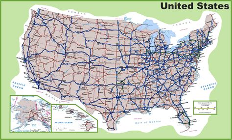 USA road map | Usa road map, Highway map, Interstate highway map