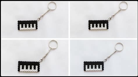 Perler Bead Keychain / Perler Bead Miniature Keychain Tutorial - YouTube