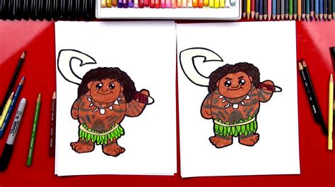 How To Draw Maui From Moana - Art For Kids Hub