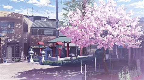 Anime Street, sakura, japan, city, japanese, anime, street, cherry ...