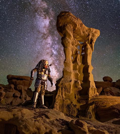 Costumes + Night Sky in the Bisti badlands - Navajo Tours USA