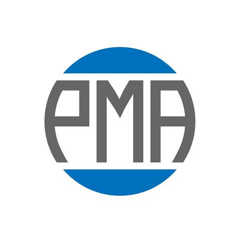 PMA letter logo design on white background. PMA creative initials ...