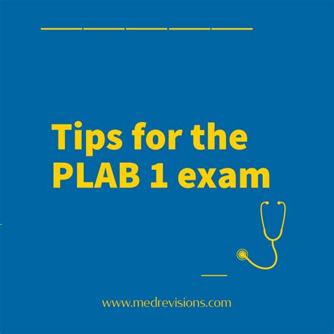 Tips for the PLAB 1 exam — MedRevisions