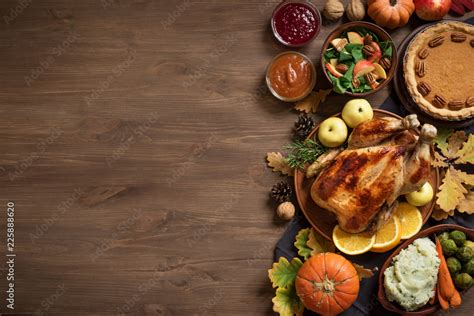 Thanksgiving dinner background Stock Photo | Adobe Stock