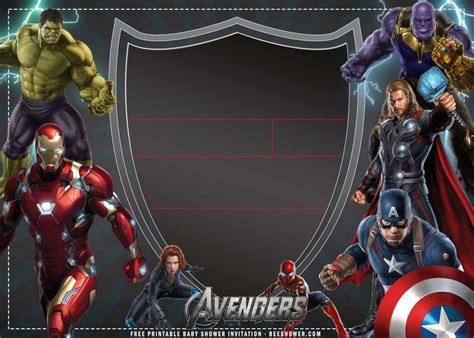 Blank Avengers Invitation Layout - template