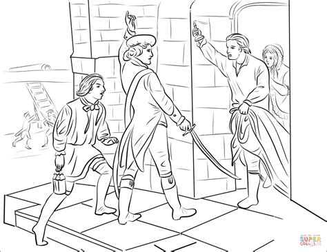 Ethan Allen Captures Fort Ticonderoga coloring page | Free Printable ...