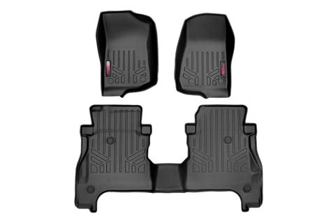 Rough Country Front & Rear Heavy Duty Fitted Floor Mats for 2020 Jeep ...