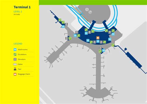 Terminal 1 Toronto Pearson International Airport YYZ Map