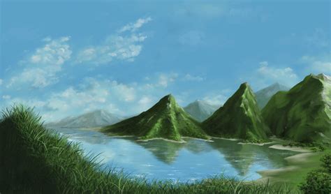 Mountain Lake by Sketchbookuniverse on DeviantArt