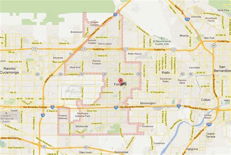 Fontana, California Map