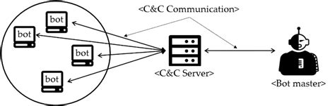 Basic entities of botnet: bots, command and control (C&C) server, and ...