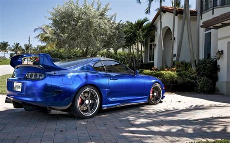 Blue Supra HD desktop wallpaper : Widescreen : High Definition : Fullscreen