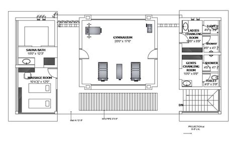 48’x25’ gym plan is given in this Autocad drawing file.Download now ...