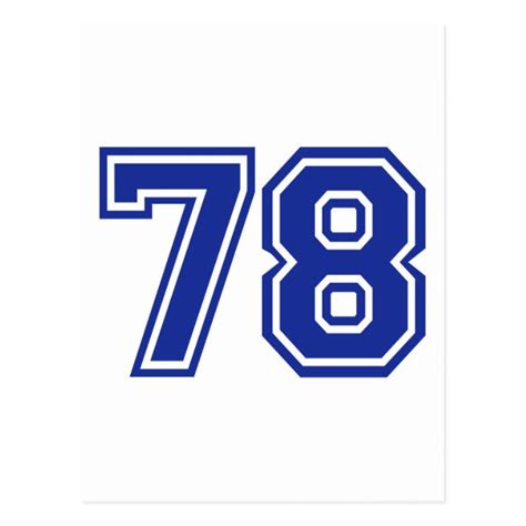 78 Number Postcards - No Minimum Quantity | Zazzle