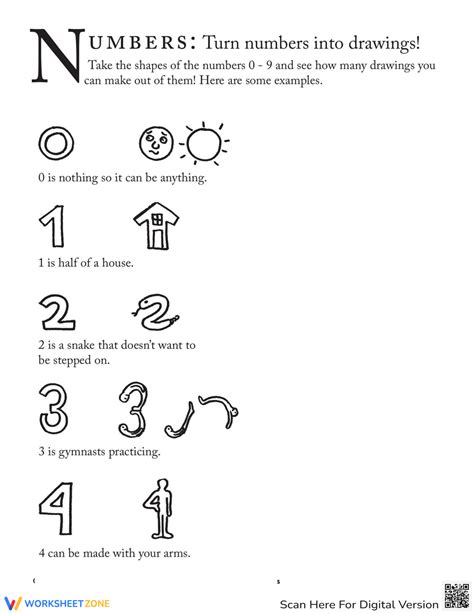 Number Drawings Worksheet