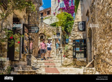 The medieval village of Eze, Alpes Maritimes, Provence Alpes Cote D ...