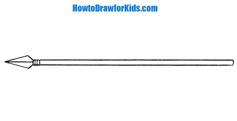 How to Draw a Spear for Kids | How to Draw for Kids