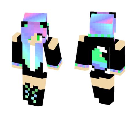 Download Rainbow Cat Girl Minecraft Skin for Free. SuperMinecraftSkins