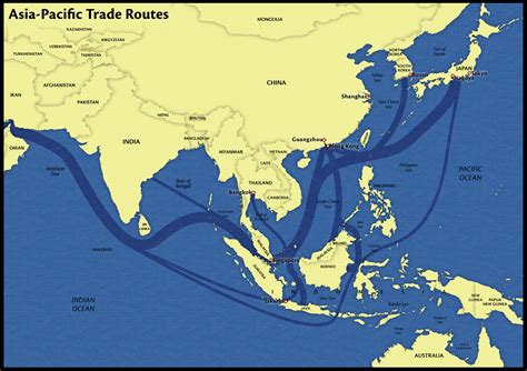 Asia Pacific Trade Routes (1 map) :: Behance