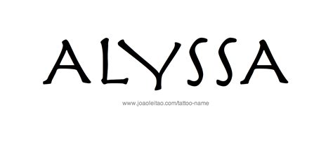 Alyssa Name Tattoo Designs