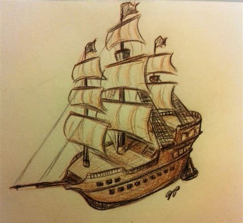 Pirate Ship Sketch by Baraayas on DeviantArt